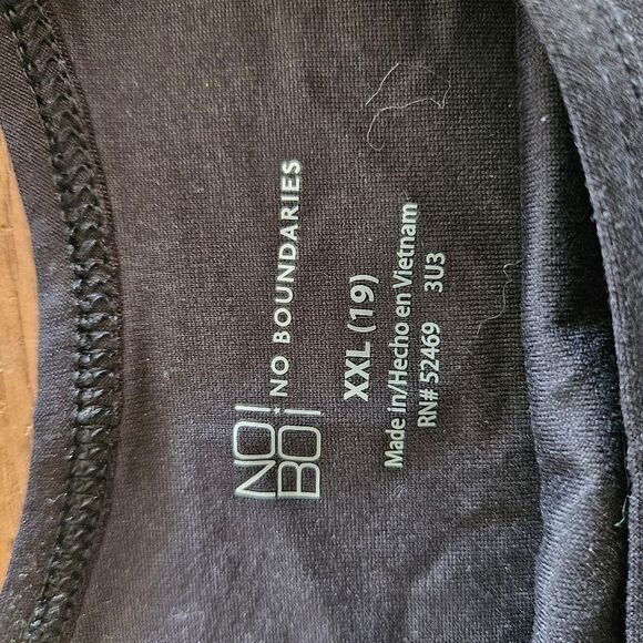 No Boundaries Junior Womens XXL “Happy Vibes” Black Scoop Neck Tank – Size 19 - Picture 12 of 13